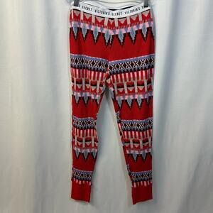 Victoria's Secret Holiday Fair Isle Jogger Leggings Sweatpants Relaxed Medium